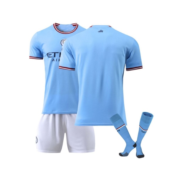 ( Manchester City 2022/23 hemmalag fotbollströja 3-delade kit för barn Vuxna L(175-180CM)