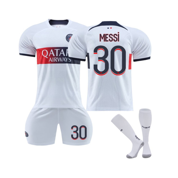 (Paris Saint-Germain #30 Messi 2023/2024 Borta fotbollströja 22(130-135CM)