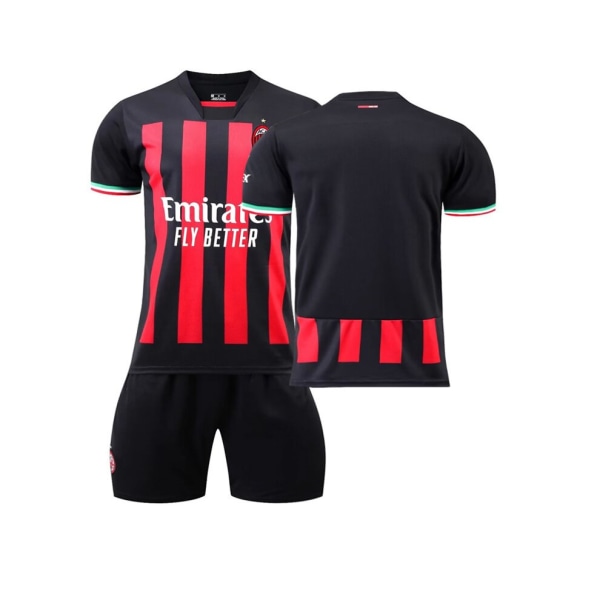 AC Milan hemmatröja 2022-2023 Fotbollströja Fotbollssatser Set för barn Vuxna 4-5 Years