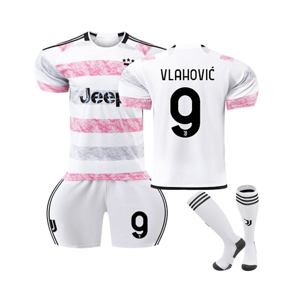 (2023-24 Juventus hemma #9 Vlahovic set 24(140-145CM)