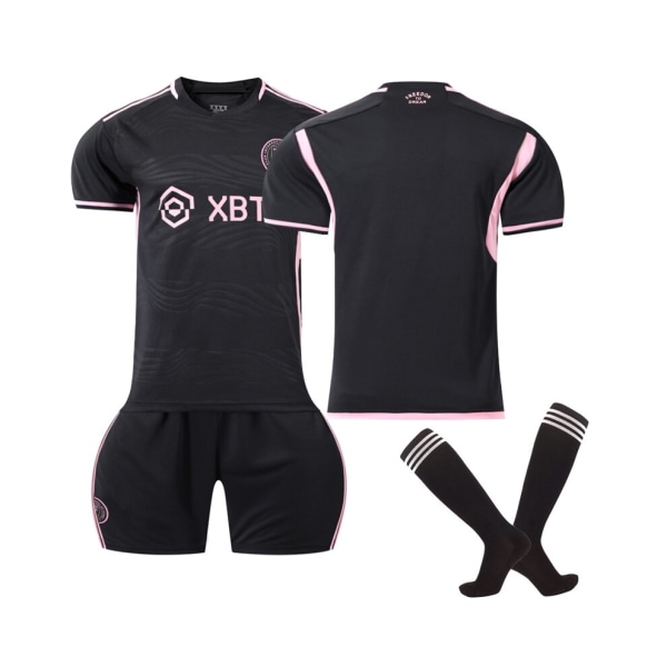 (Inter Miami CF 2023 Away Fotbollströja Kit för barn, vuxna L(175-180CM)