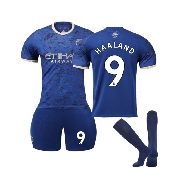 2023/24 Manchester City No.9 Haaland Year of the Rabbit Special Edition fotbollströja Light Grey,39