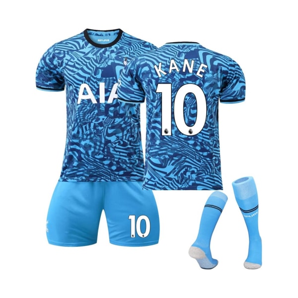 (Tottenham Hotspur Third Stadium Jersey 2022-23 Kane No.10 Fotbollströja 3-delade kit för barn Vuxna XL(180-185CM)