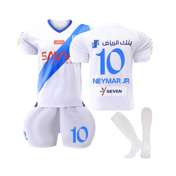 (Al Hilal Jersey 2023 Neymar JR. Fotbollströja set 22(130-135CM)