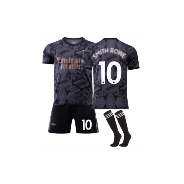 (Arsenal 22/23 bortatröja Smith Rowe No.10 fotbollströja 3-delade kit för barn Vuxna 24(140-145CM)