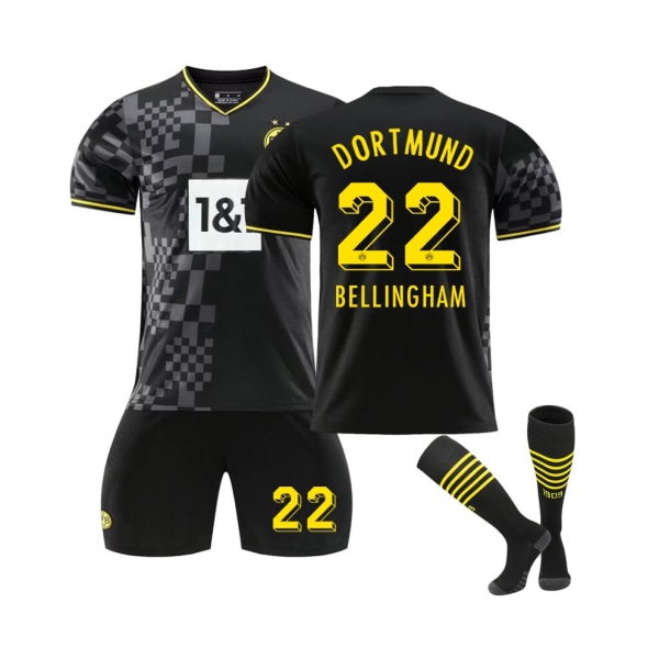 Dortmund 2023/24 Hem #22 Bellingham Fotbollströja Kit för barn Vuxna L(175-180CM)