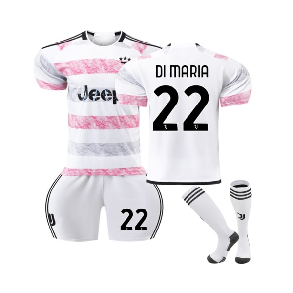 (2023-24 Juventus Hemma #22 Di Maria Fotbollströja M(170-175CM)