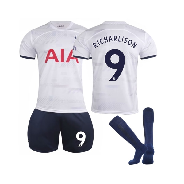 (2023/24 Tottenham Home #9 Richardlison Fotbollströja Kit för barn Vuxna L(175-180CM)