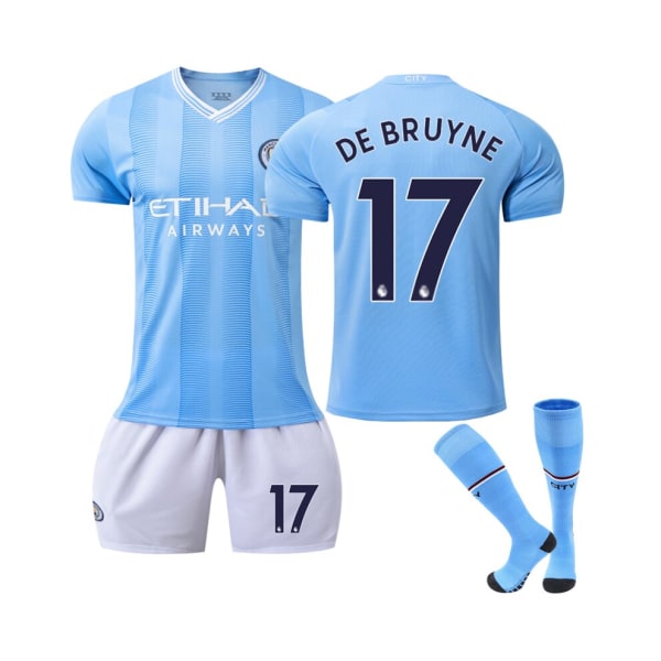 (2023/24 Manchester City hemma #17 De Bruyne set 16(90-100CM)