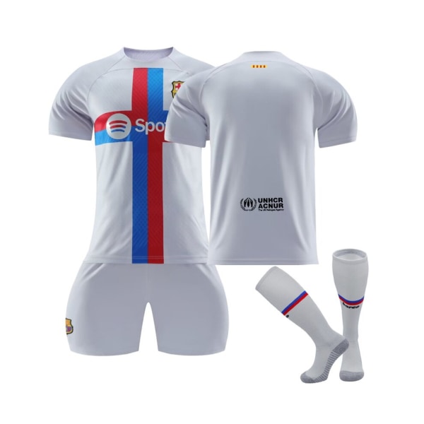 (FC Barcelona 2022/23 Stadium tredje tröja lag fotbollströja 3-delade kit för barn Vuxna 28(150-155CM)