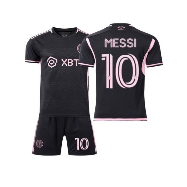 (Barnfotbollssatser Inter Miami Messi #10 Fotbollströja T-shirt+shorts 8-9 Years