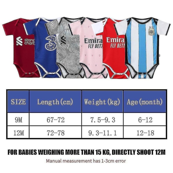 (Chelsea,) Toddler Baby Jumpsuit Arsenal Red 6-12 M