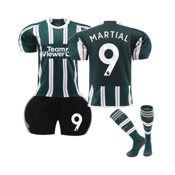 (2023/24 Manchester United Borta #9 Fotbollströja Set XS(155-165CM)