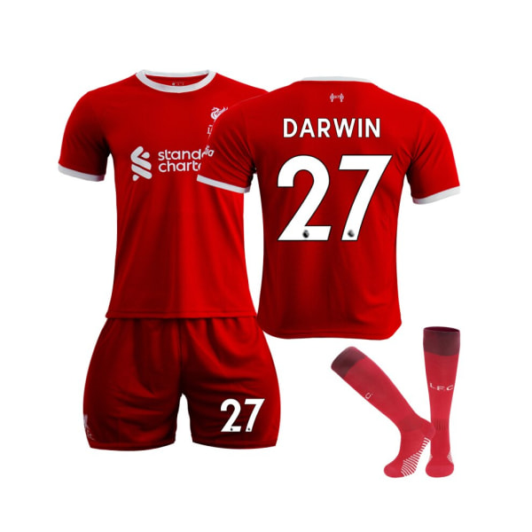 (2023/24 Liverpool hemmatröja #27 Darwin set 20(115-125CM)
