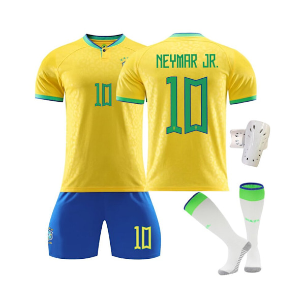 New Brazil Jersey Kits Vuxen fotbollströja Träningströja för barn Fotbollströja 18