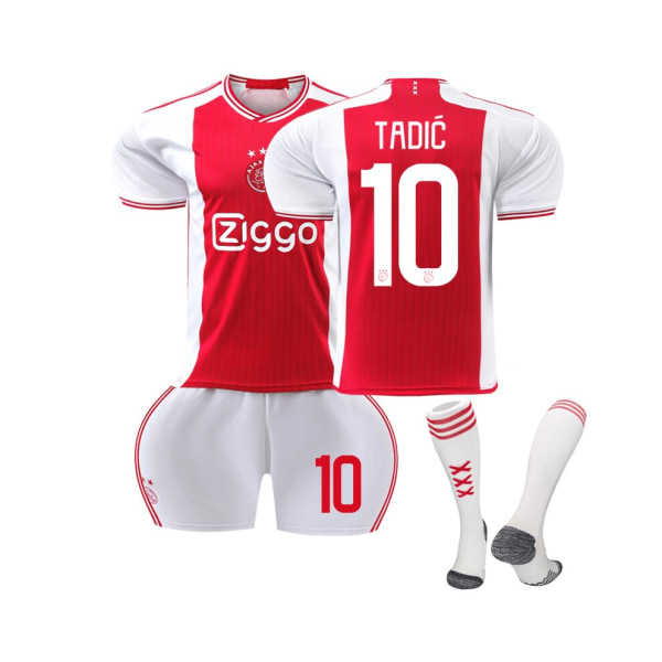 (2023/24 Ajax Home #10 Dusan Tadic fotbollströja set M(170-175CM)