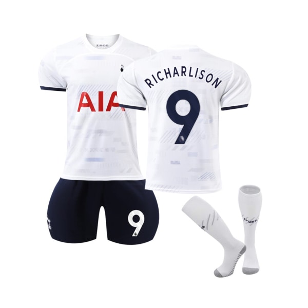 (2023/24 Tottenham Home #9 Richardlison Fotbollströja Kit för barn Vuxna XXL(190-200CM)