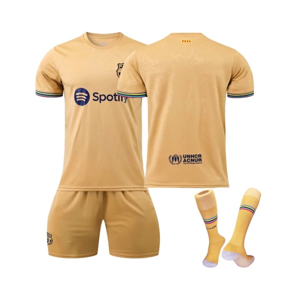FC Barcelona bortatröja 2022/23 fotbollströja 3-delade kit för barn Vuxna 2XL(1885-195CM)