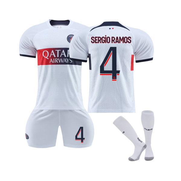 (Paris Saint-Germain 2023/2024 Sergio Ramos #4 Fotbollströja på bortaplan Grön 35