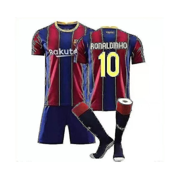 (10# Ronaldinho Kid Pojke Fotbollströja Uniform Suits Skjorta Kort Kostym 10# Ronaldinho Kid Pojke Fotbollströja Uniform Suits Skjorta Kort Kostym 16