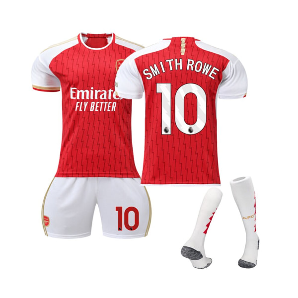 (2023/24 Arsenal hemmatröja #10 Smith Rowe fotbollströjasatser för barn, vuxna 28(150-160CM)