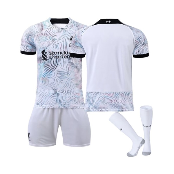 (Liverpool FC 2022/23 Stadium Borttaröja fotbollströja 3-delade kit för barn Vuxna Mörkgrön 38