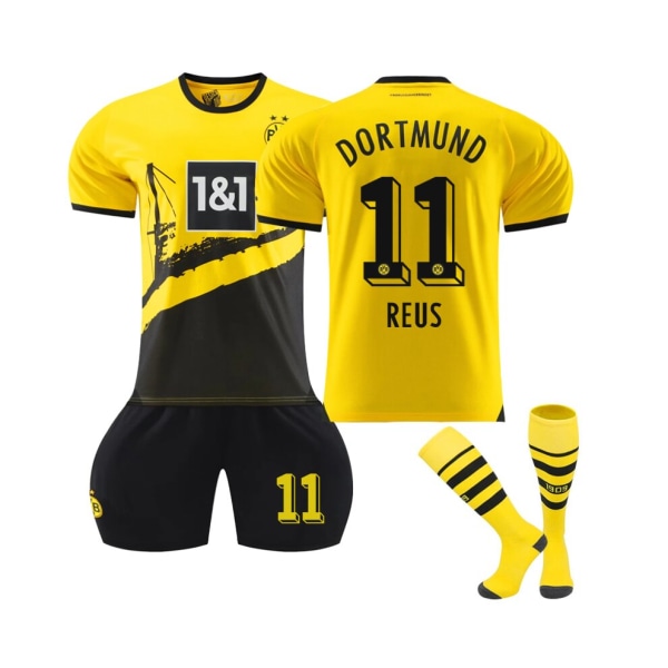(Dortmund 2023/24 Hem #11 Reus Fotbollströja Kit för barn Vuxna 18(100-110CM)