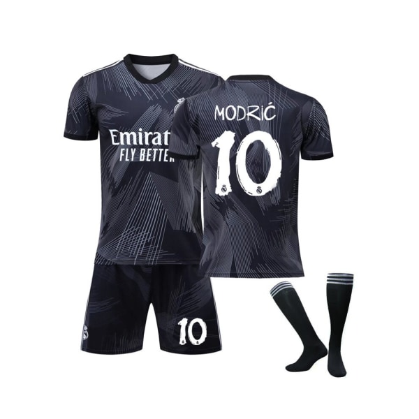 (Real Madrid 120-årsjubileum Y3 Joint Jersey Modric No.10 Fotbollströja 3-delade kit för barn Vuxna 2XL(1885-195CM)