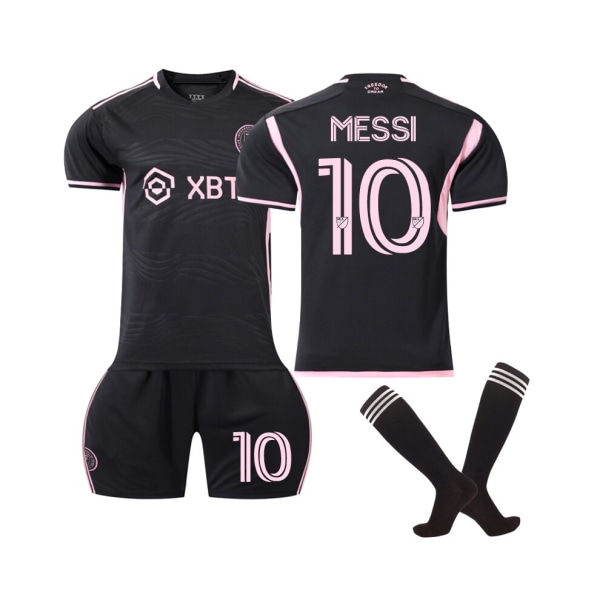 (Inter Miami CF 2023 bortatröja Lionel Messi #10 Fotbollströja för barn Vuxna 28(150-160CM)