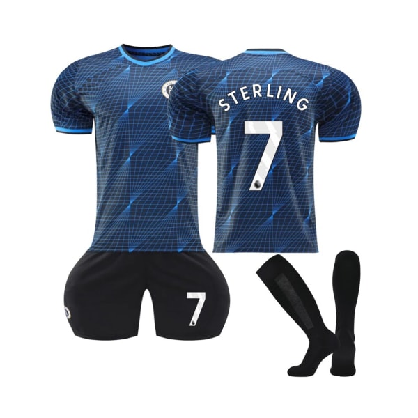(2023/24 Chelsea hemmatröja #7 Sterling set Green,XL