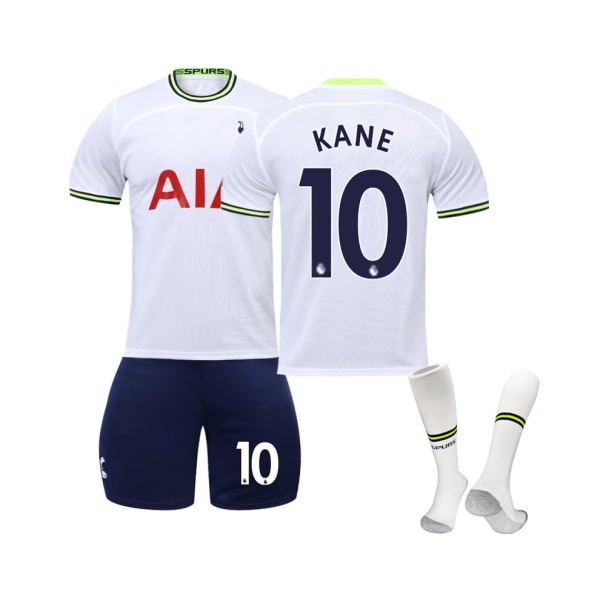 Tottenham Hotspur hemmatröja 2022/23 Kane No.10 fotbollströja 3-delade kit för barn Vuxna 2XL(1885-195CM)