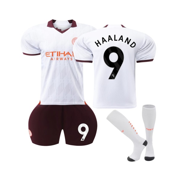 (2023/24 Manchester City Borta #9 Haaland set 24(140-145CM)