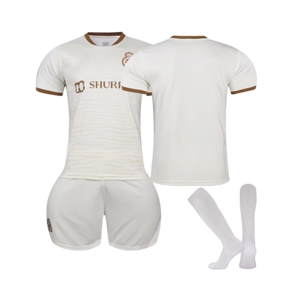 ( 2023/24 Al-Nassr Third Shirt Away Fotbollströja Kit för barn Vuxna Rosa 40