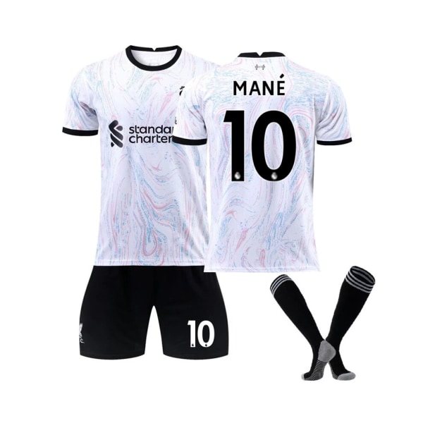 (Liverpool 22-23 Away Kit Mane No.10 Fotbollströja 3-delade kit för barn Vuxna 28(150-155CM)