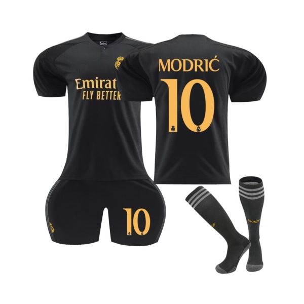 (Real Madrid 2023/24 Modric #10 Third Soccer Jersey Kits Grå XL