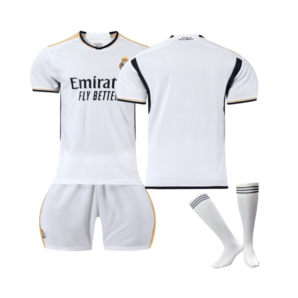 (Real Madrid 2023/24 hemmatröja fotbollströja 3- set för barn Vuxna 2XL(185-195CM)