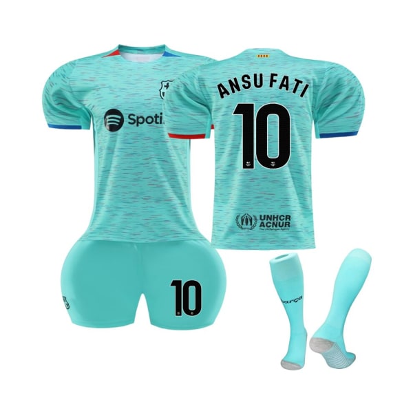 (2023/24 FC Barcelona tredje tröja #10 Ansu Fati set