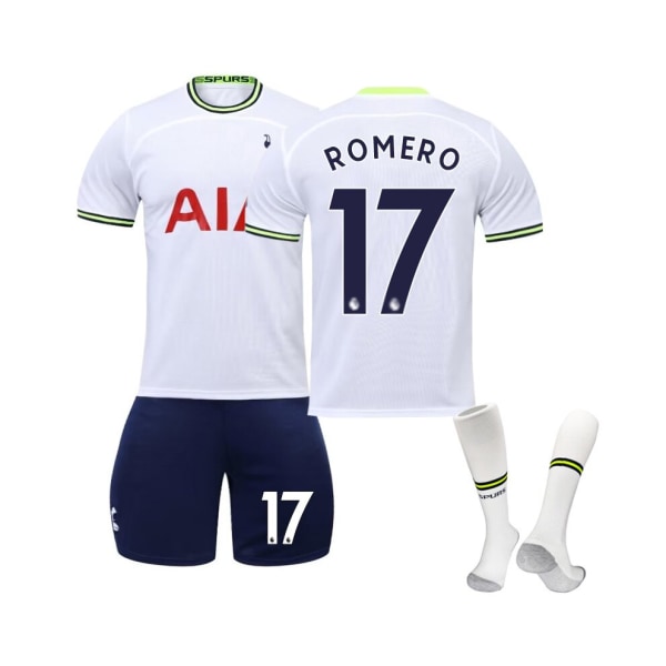 (Tottenham Hotspur hemmatröja 2022/23 Romero No.17 fotbollströja 3-delade kit för barn Vuxna XL(180-185CM)