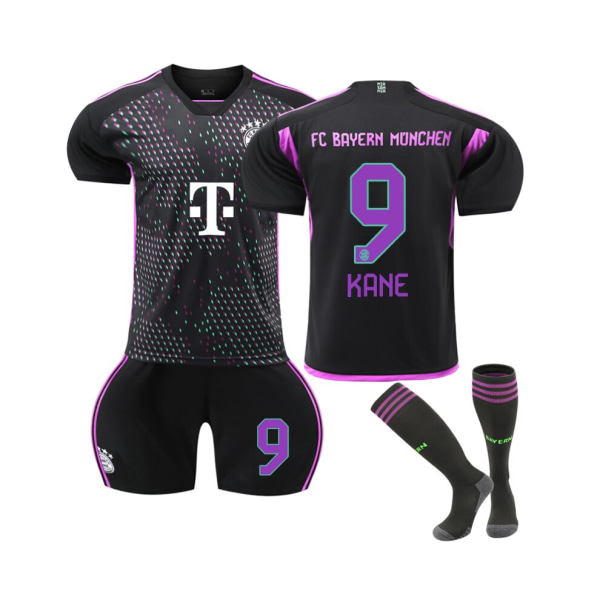 (2023/24 Bayern Borta Kane #9 Fotbollströja 16(90-100CM)