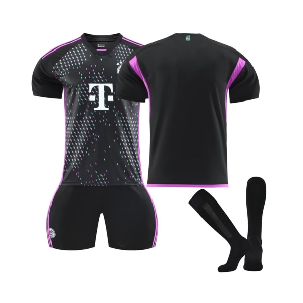 (2023/24 Bayern bortalag fotbollströja kit för barn, vuxna XXL(190-200CM)