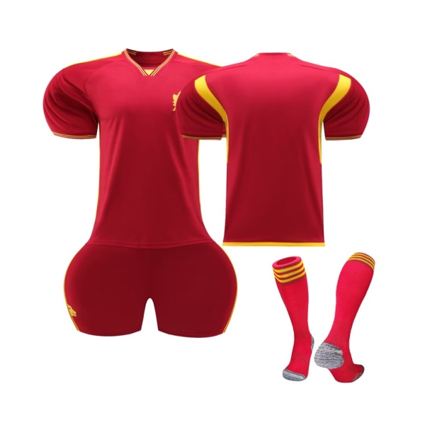 (AS Roma Home Set 2023-24 fotbollströjor Brown,40