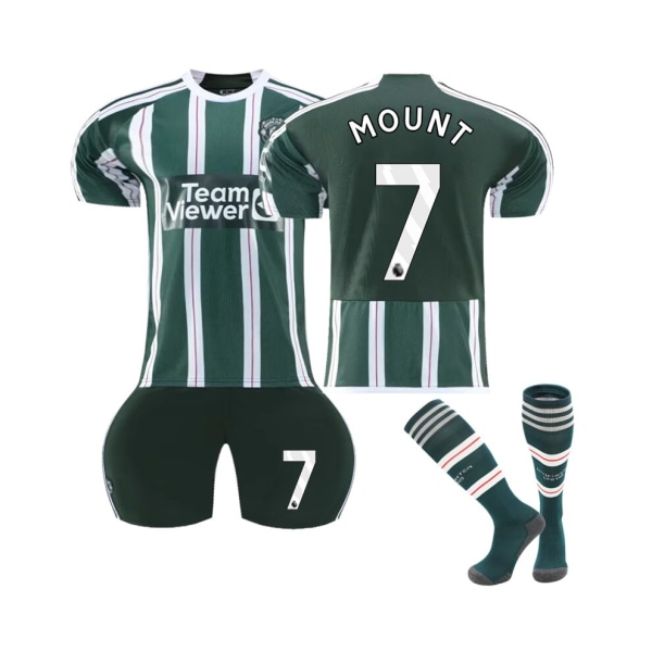 (2023/24 Manchester United Borta #7 Mount Fotbollströja XS(155-165CM)