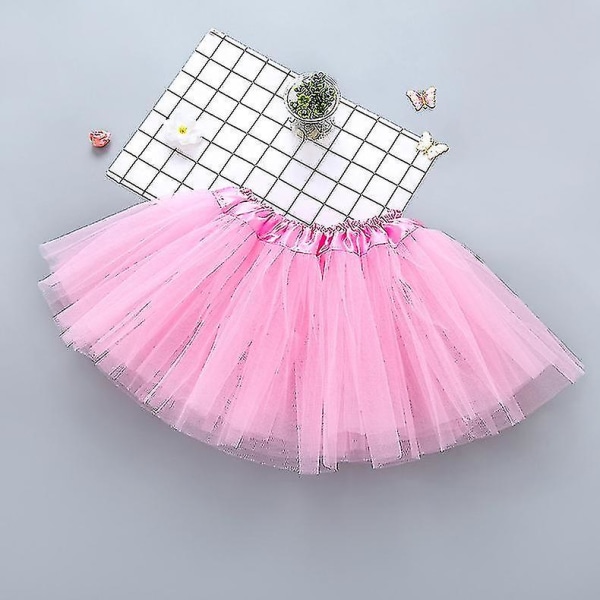 Rosa klassisk tutu balettkjol Ponchokjol för flickor (2 till 8 år)