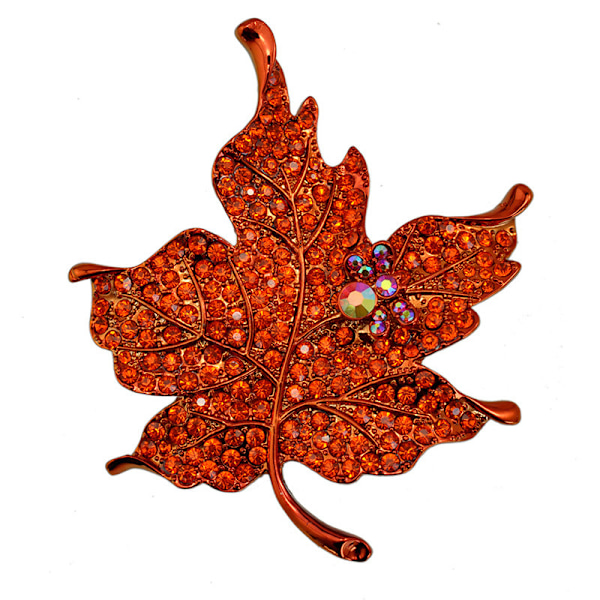 2 färgade diamant lönnlöv broscher, europeiska och amerikanska överdrivna accessoarer, höst och vinter växt storbystad tweed kappa och klänning