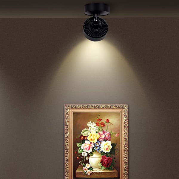 12W LED-takspotlight, justerbar ljuslåda