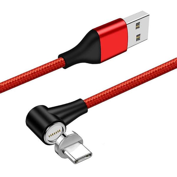 Magnetisk armbågsladdningskabel för Android Type-c Blind Suction Nylon Rund