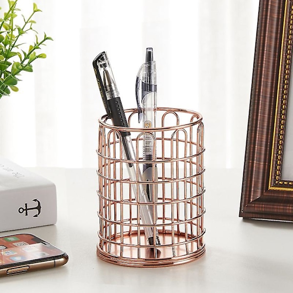 Kosmetika Makeup Borstar Förvaringslåda Multifunktionell Pennfodral Rose Gold 03