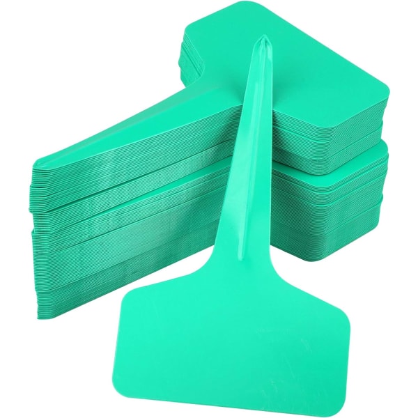 Paket med 100 Plast växtetiketter Grön 6 x 10 cm