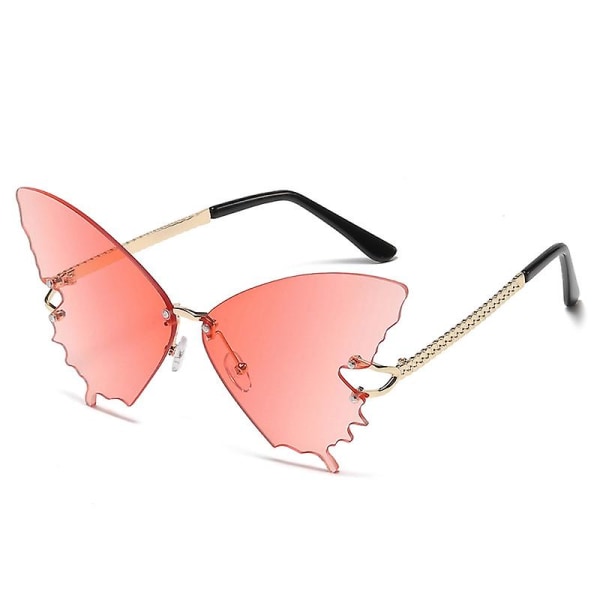Dragonfly Butterfly Diamond Solbriller Til Kvinder Oversized Cute Rimless Briller Luksus Trendy Cat Eye Solbriller