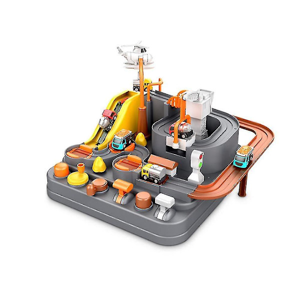 Adventure Racing Rail Car Game Track Toys Børn Gray